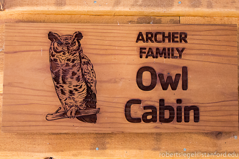 owl cabin plaque